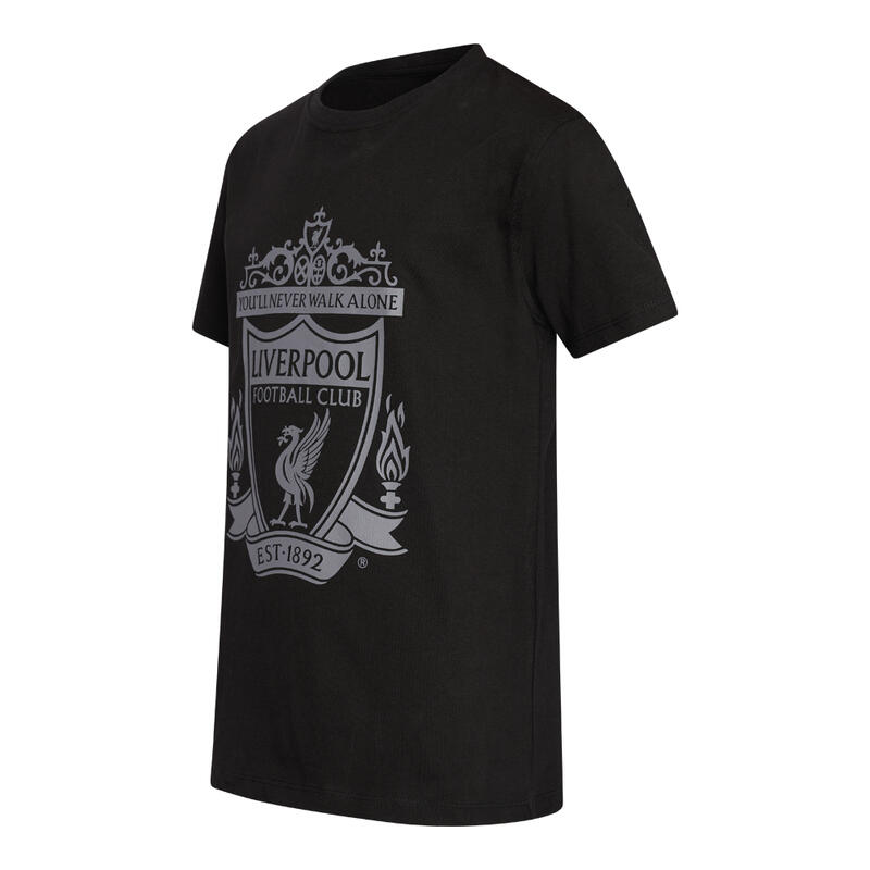 T-shirt logo Liverpool adulte - Noir