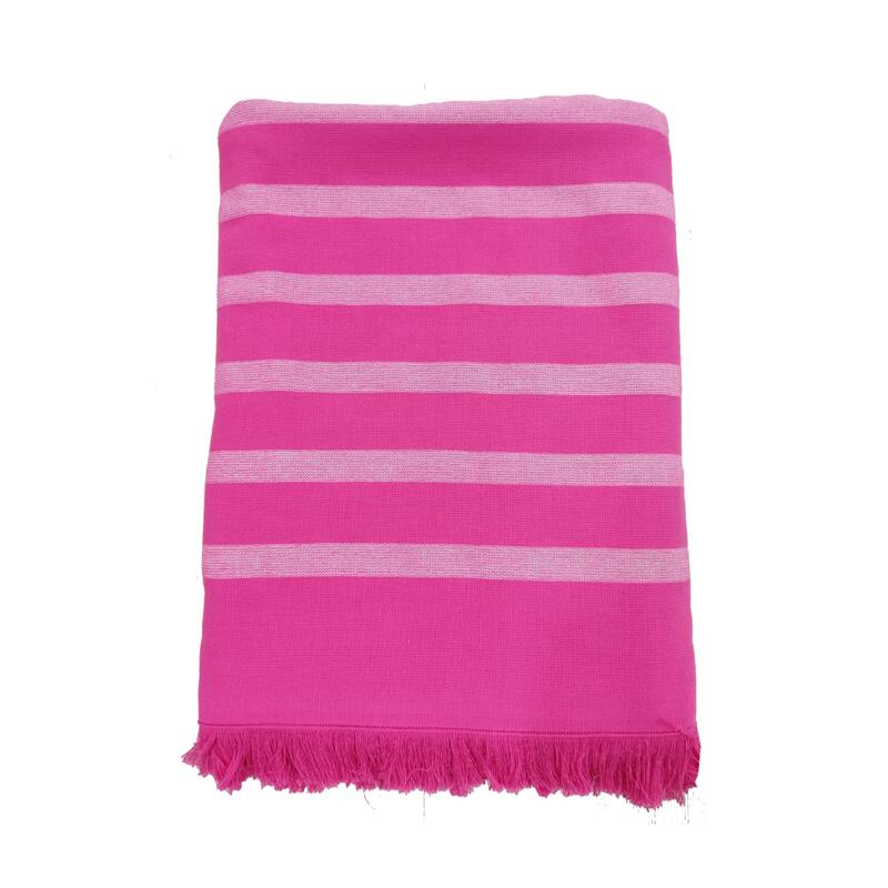 Serviette éponge Alanya doublée fuchsia 90x160 400g/m2