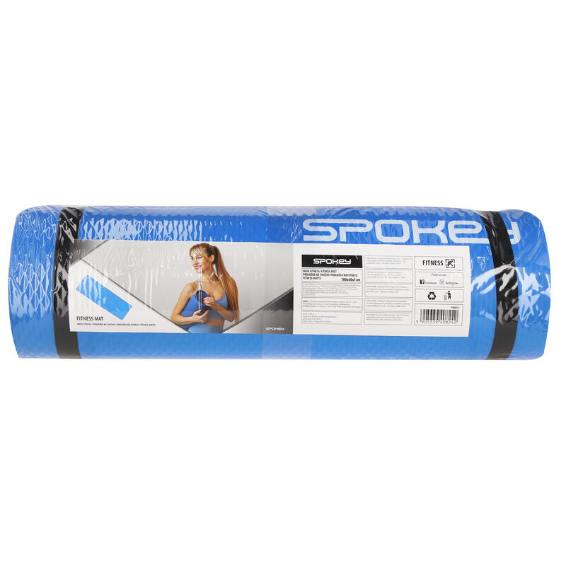 Saltea fitness Spokey Fluffy, grosime 1 cm, Albastru, Albastru, 180x60 cm