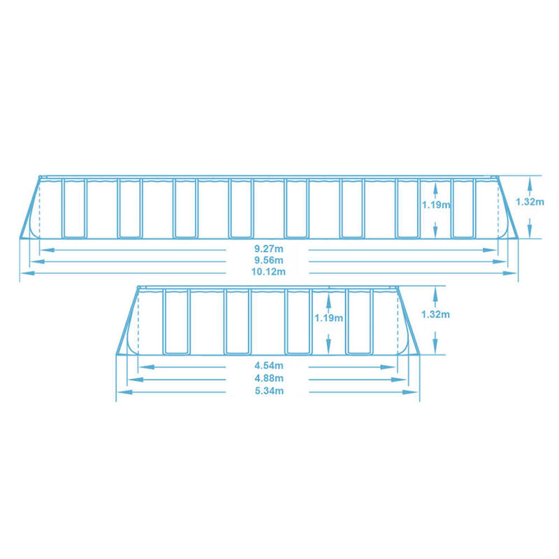 Basen ogrodowy stelażowy 956x488x132cm Bestway 56623