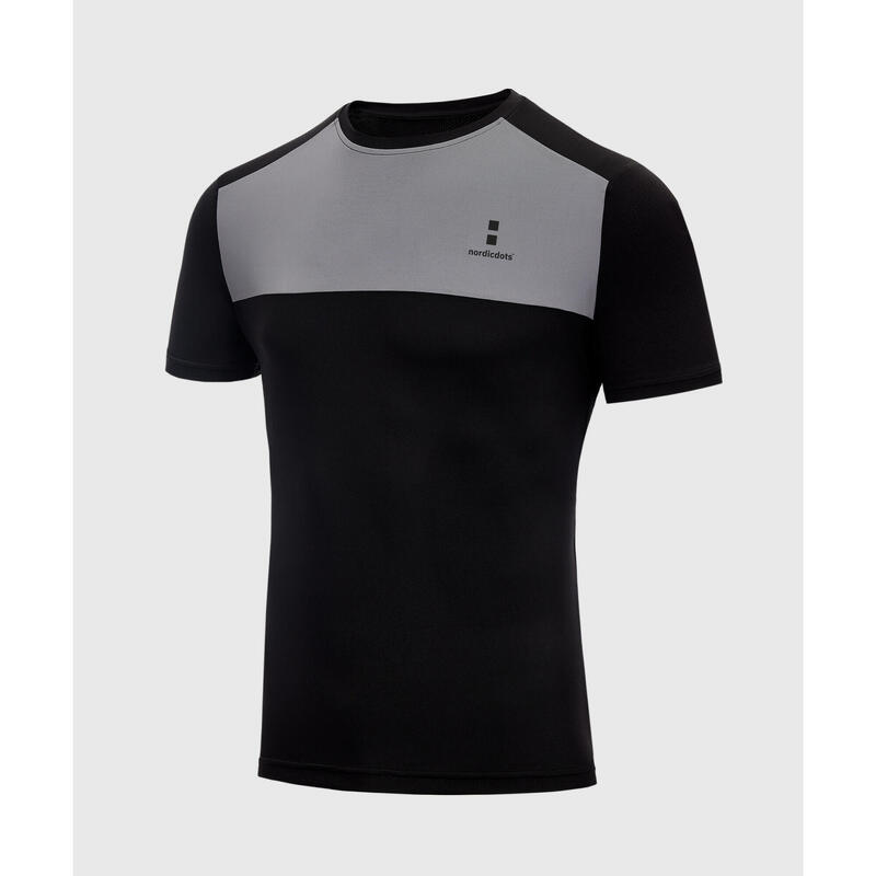 Performance Tennis/Padel T-shirt Heren Zwart/Grijs