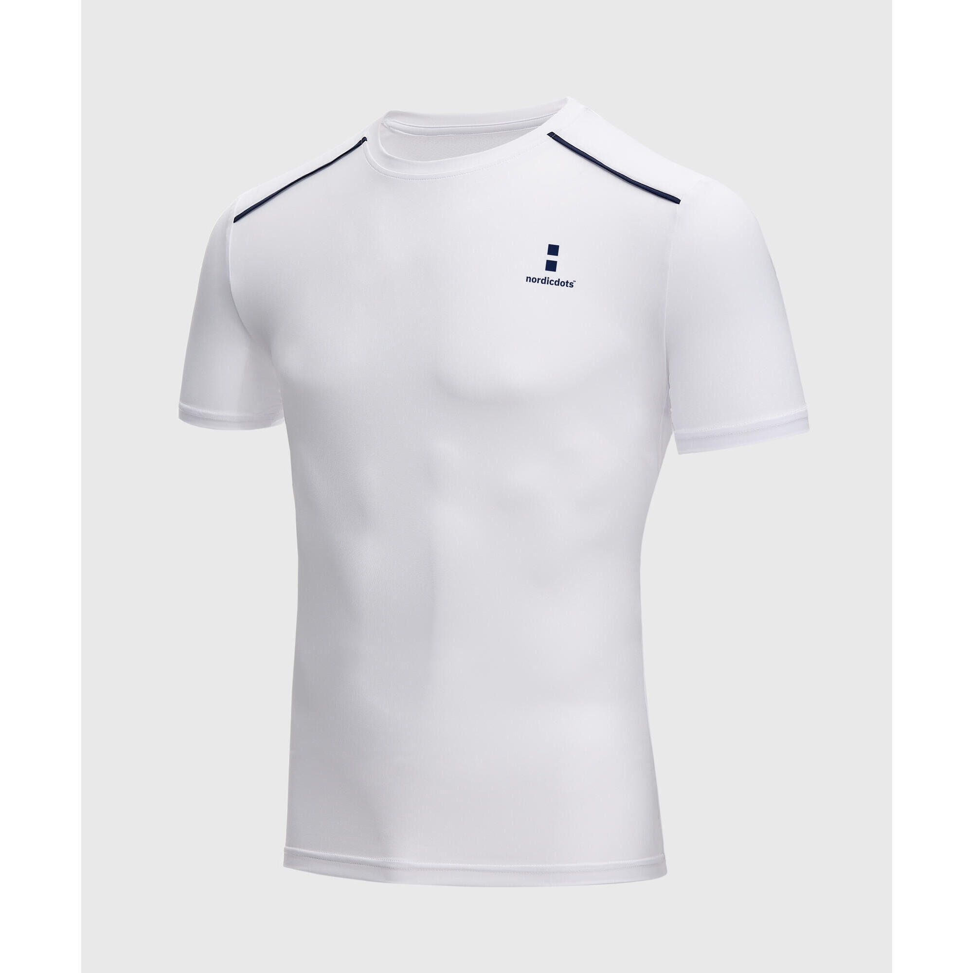 Nordicdots - T-shirt De Tennis/padel Performance Homme Blanche - T-shirt Manches Courtes - Blanc - 44 L - Decathlon