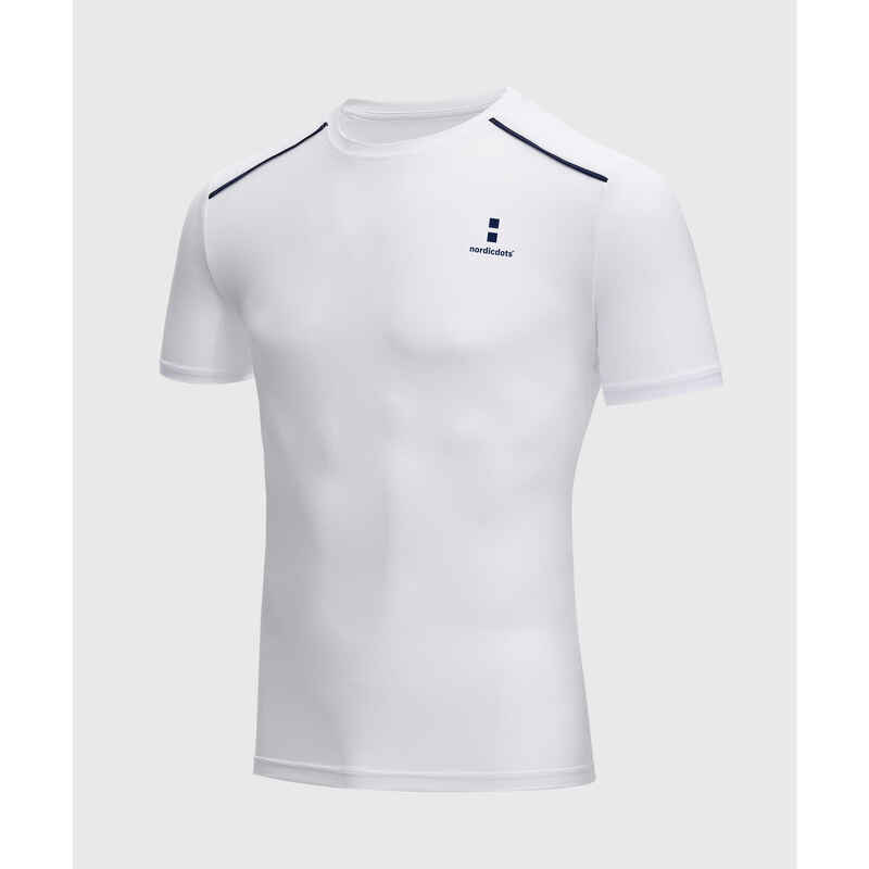 Performance Tennis/Padel T-Shirt Herren Weißes