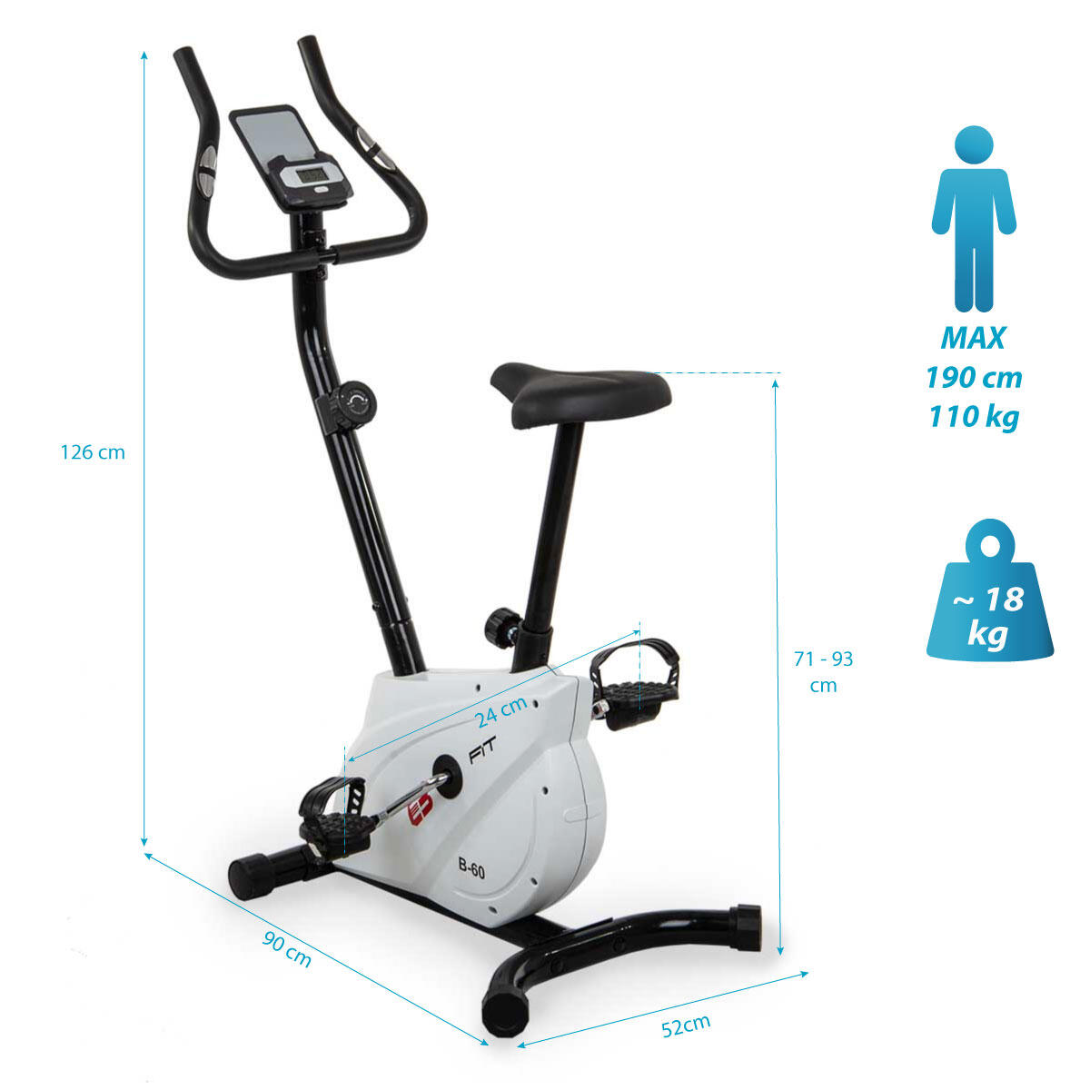 Rower stacjonarny Eb Fit B60 3/5
