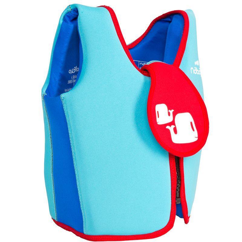 Seconde vie - Gilet de natation mousse bleu-rouge - BON