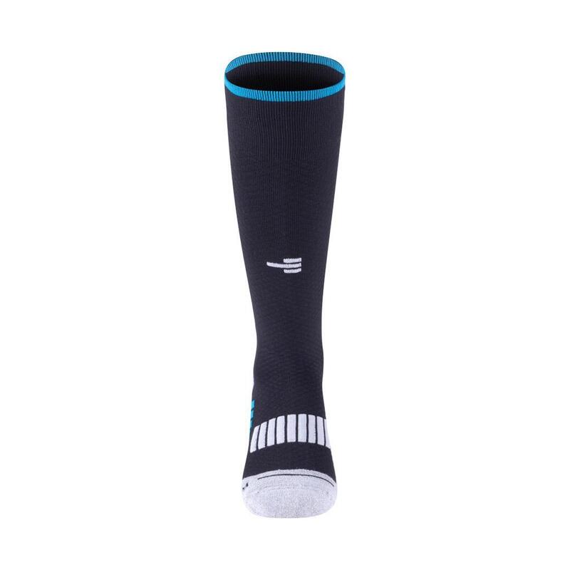 Technische sokken Running volwassen compressie thermoregulerende lang zwarte