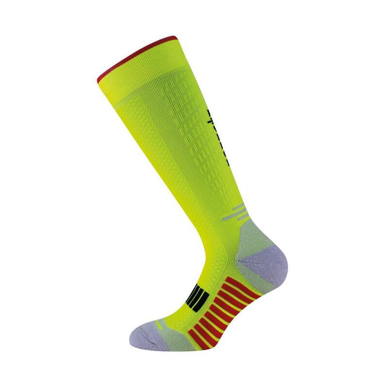 Chaussettes techniques Running adulte compression thermo larges jaune