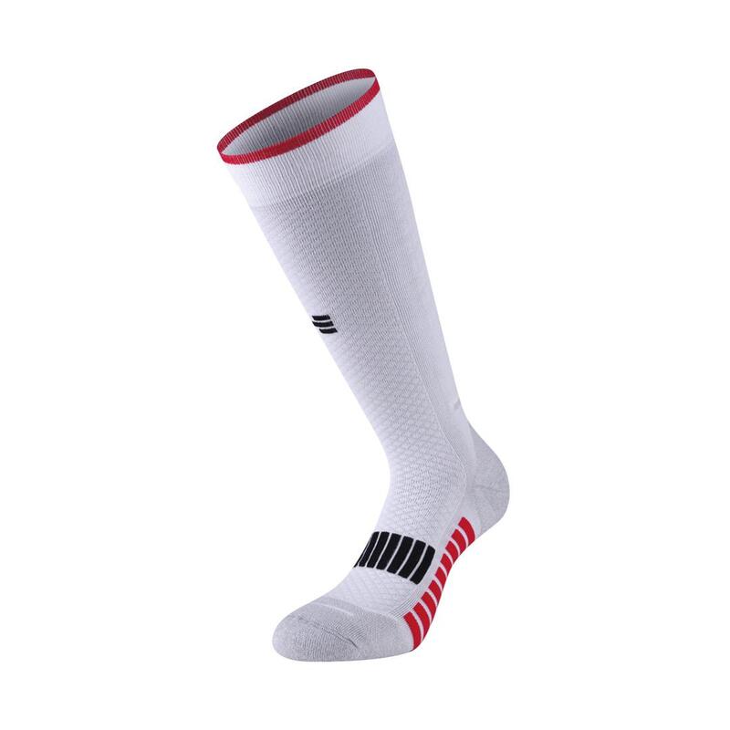 Technische Socken Running Erwachsene Kompression thermoregulierende lang Weiß
