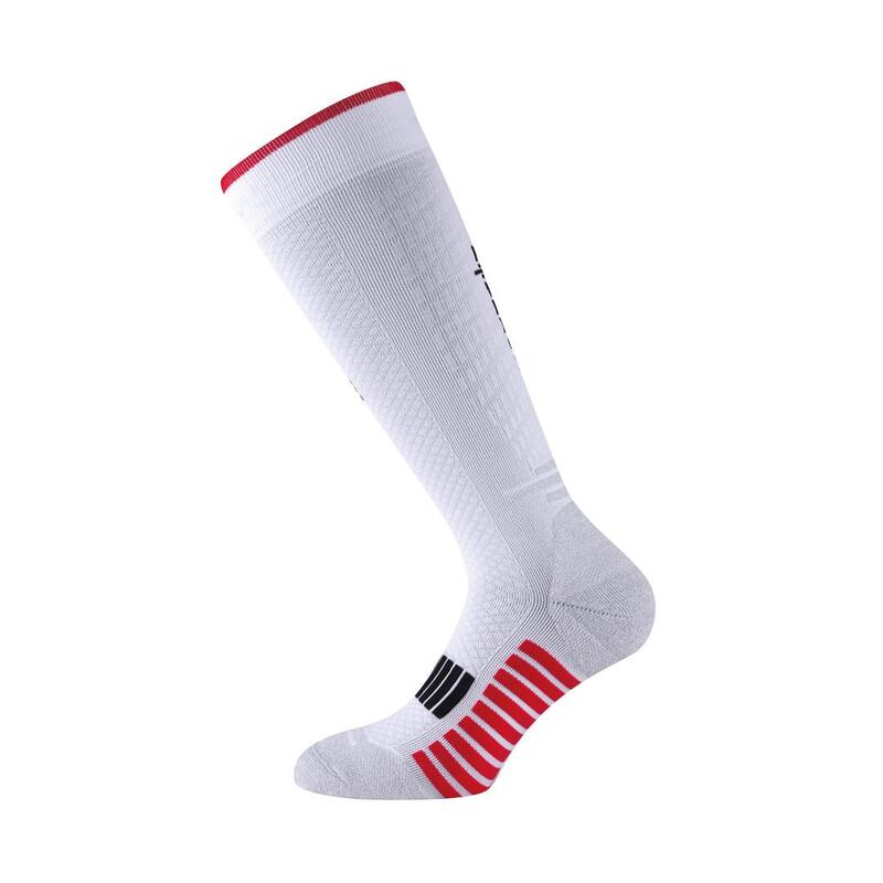Technische sokken Running volwassen compressie thermoregulerende lang wit