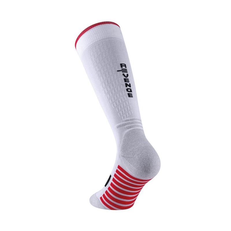 Technische sokken Running volwassen compressie thermoregulerende lang wit