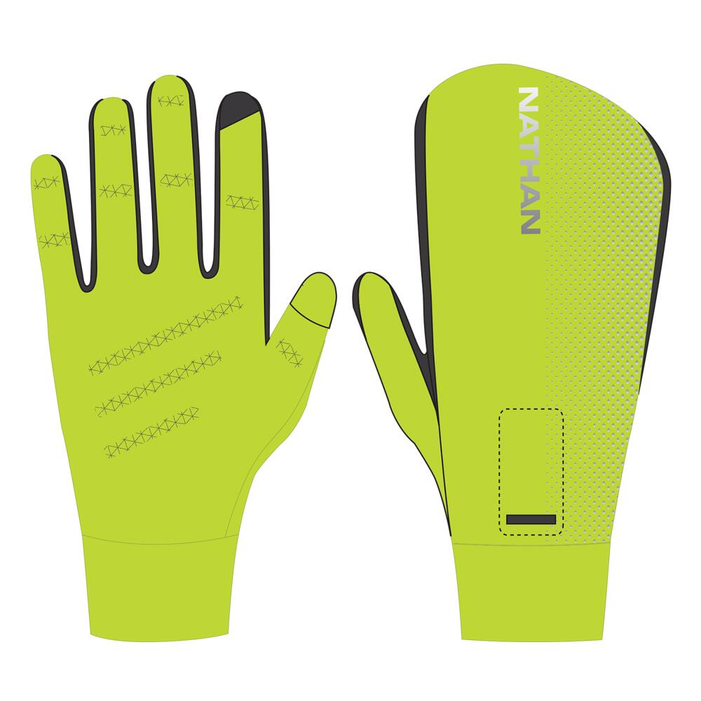 NATHAN Nathan HyperNight Convertible Handschuhe GELB