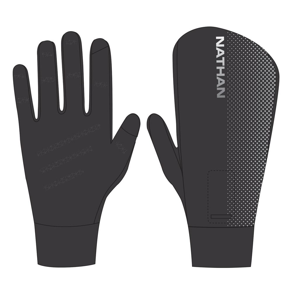 NATHAN Nathan HyperNight Convertible Mitts Black