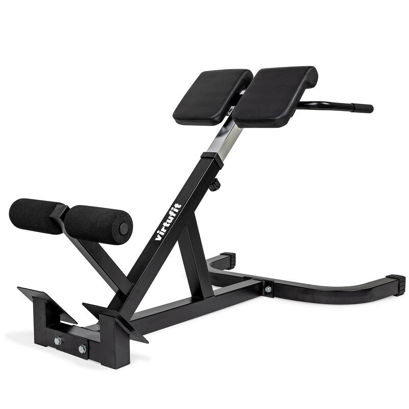 Silla romana de banco hiperextensión para gimnasio en casa, banco AB  ajustable negro, hiperextensión de ejercicio, entrenamiento de fuerza,  máquinas