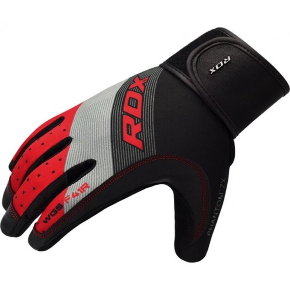 RDX F41 Full Finger Gym Gloves in Red