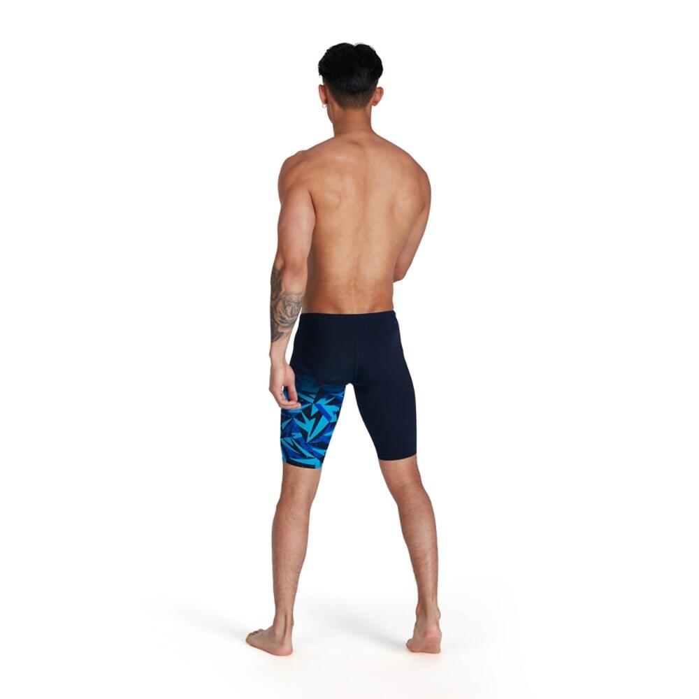 Hyper Boom V-Cut Adult Male Swim Jammer Black/Blue 2/6