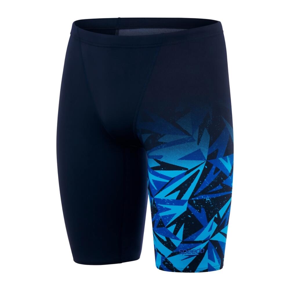 Hyper Boom V-Cut Adult Male Swim Jammer Black/Blue 4/6