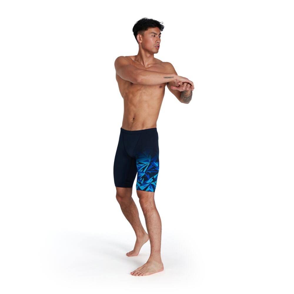 Hyper Boom V-Cut Adult Male Swim Jammer Black/Blue 3/6