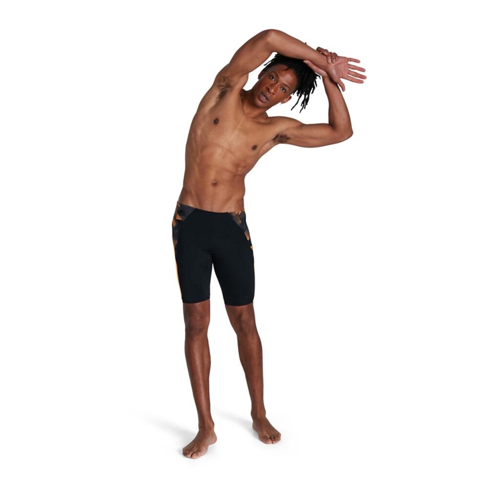 SPEEDO ECO Endurance+ Splice Adult Male Swim Jammer Black/Orange