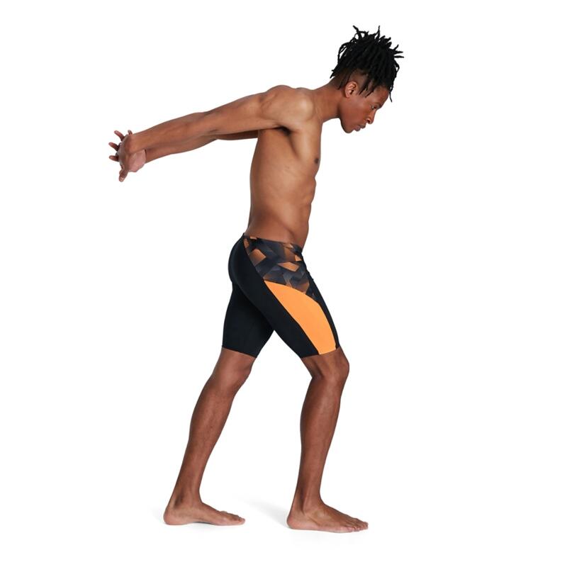 Speedo ECO END+ Splice Jammer - Black/ Papaya Punch/ USA Charcoal