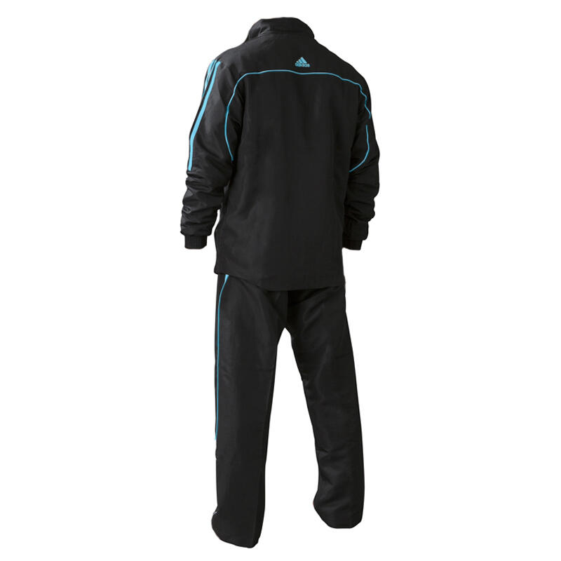 adidas Team Track Trainingsjack Zwart/Blauw 3/3