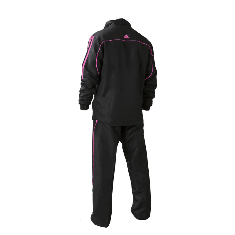 adidas Team Track Trainingsjack Zwart/Roze maat