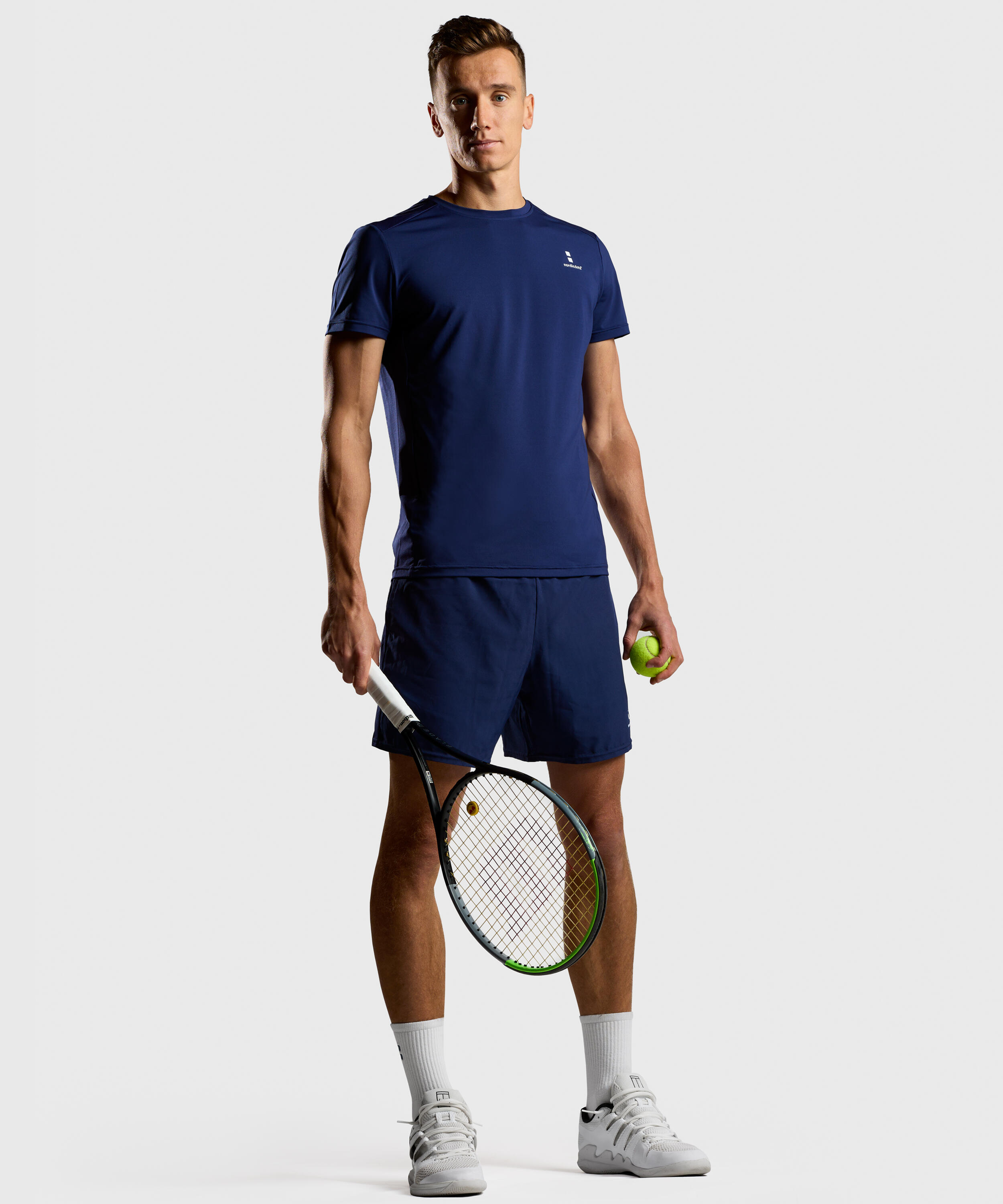 Performance Tennis/Padel T-shirt Heren Marineblauw 3/3