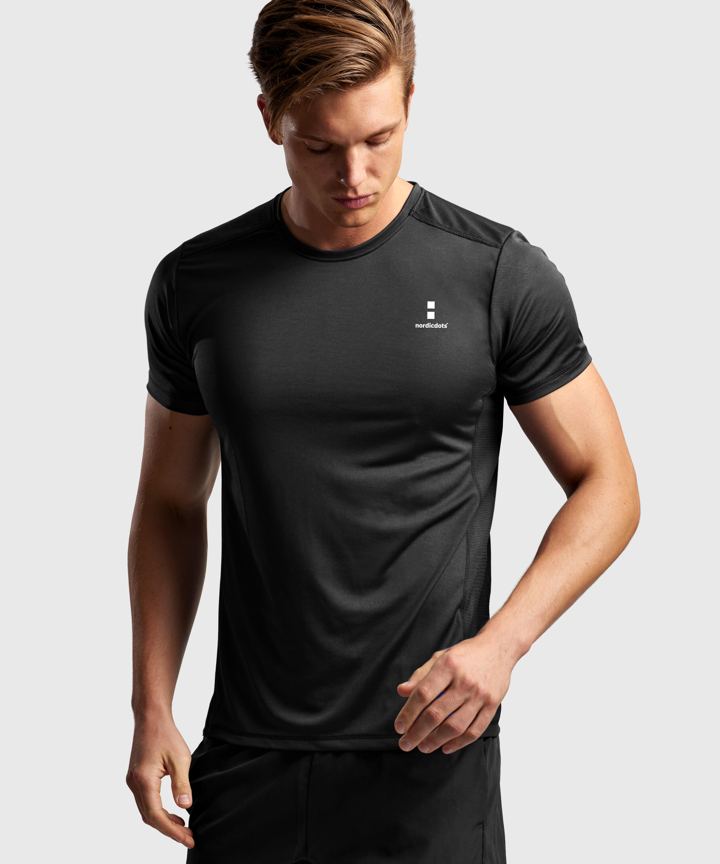 Performance Tennis/Padel T-Shirt Herren Schwarzes 3/3