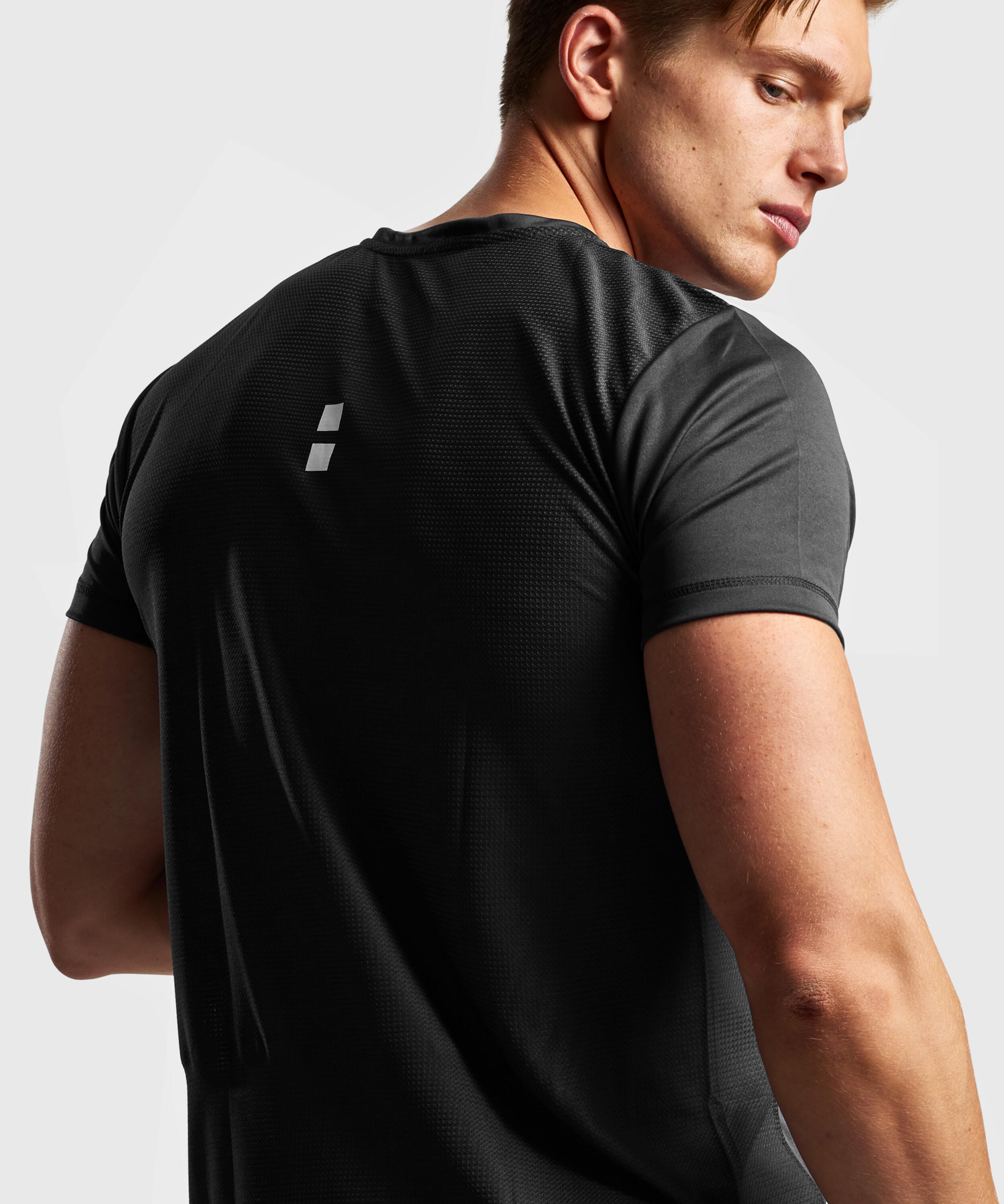 Performance Tennis/Padel T-Shirt Herren Schwarzes 2/3