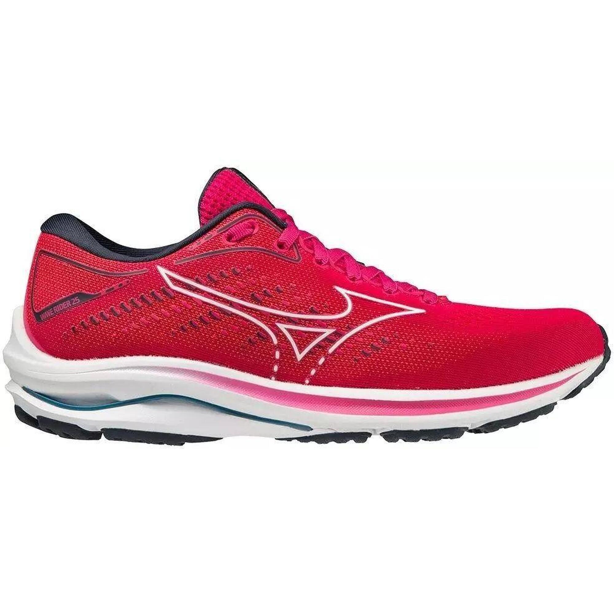 Mizuno - Chaussures Running Femmes Mizuno Wave Rider 25 - Chaussures De Sport - Rose|rouge - 38,5 - Decathlon