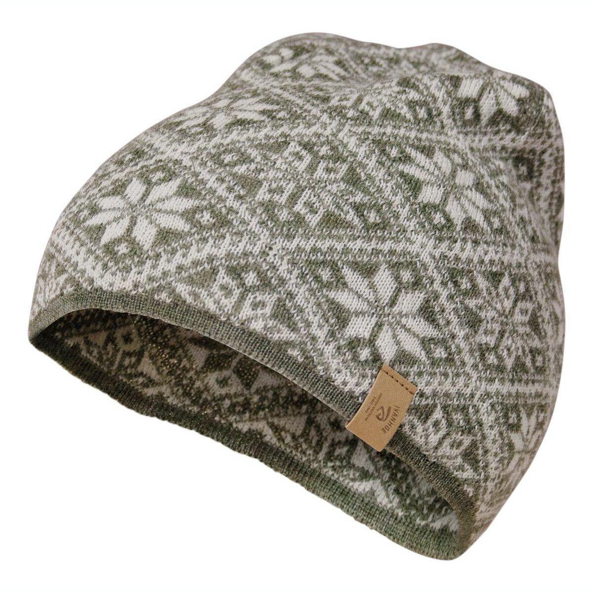 Gebreide muts van wol Freya Lichen Green - One Size - Groen 1/3