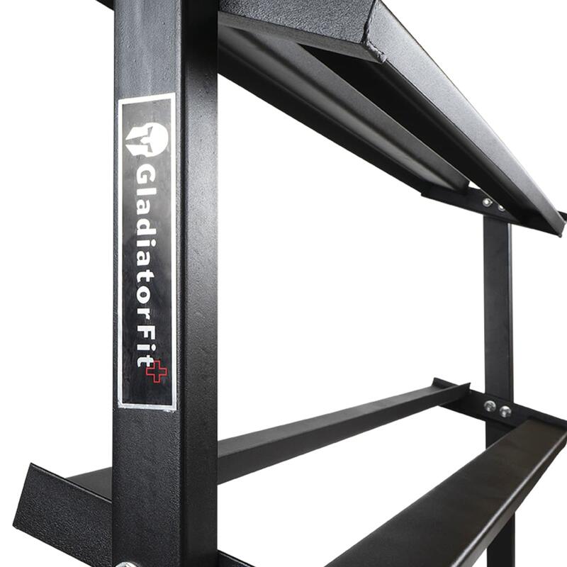 Rack de rangement support en acier pour 12 paires d'haltères