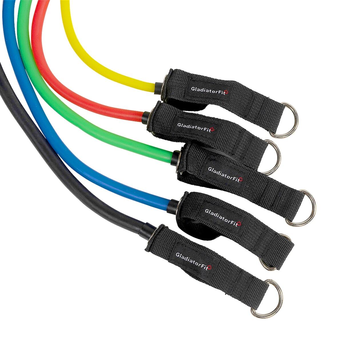 Kit bandes / tubes de résistance élastiques avec poignées + sac GladiatorFit 3/5