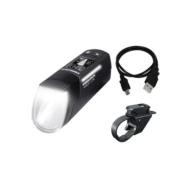 illuminazione anteriore a led con staffa Trelock LS660 I-GO Vector 80 LUX USB