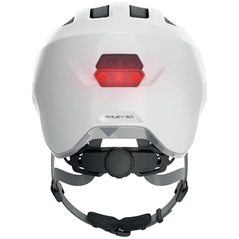 ABUS Casco per il tempo libero per bambini "Smiley 3.0 Ace LED" bianco