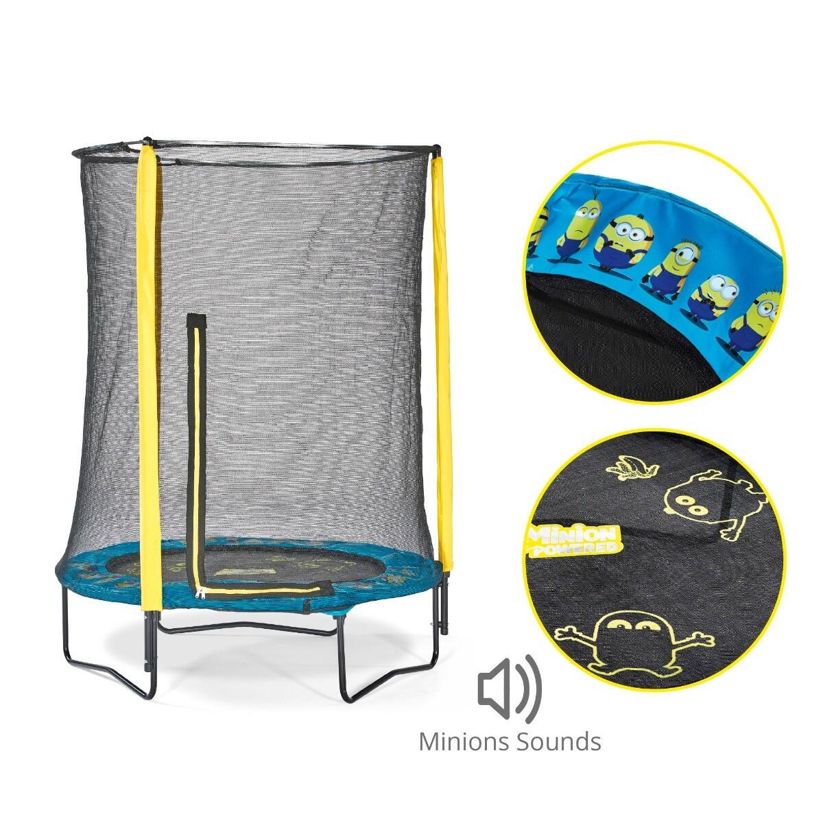 Plum Minions 4.5ft Minions Trampoline and Enclosure with Sounds 2/5