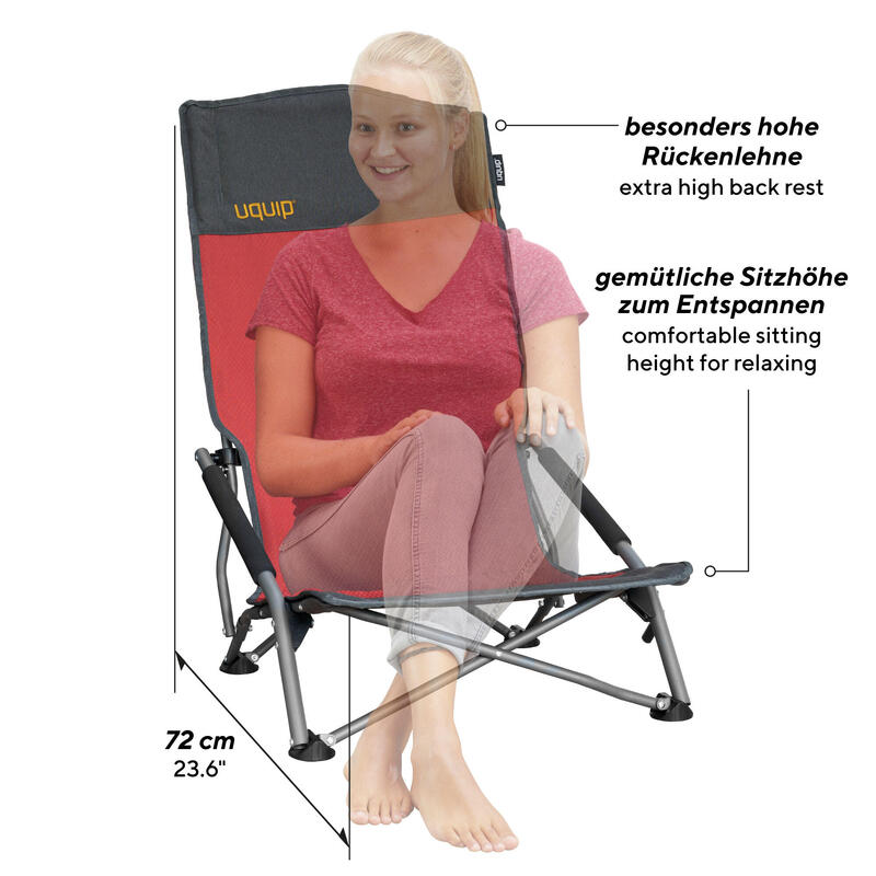 Sandy Foldable Beach Chair - Mahogany/Melange
