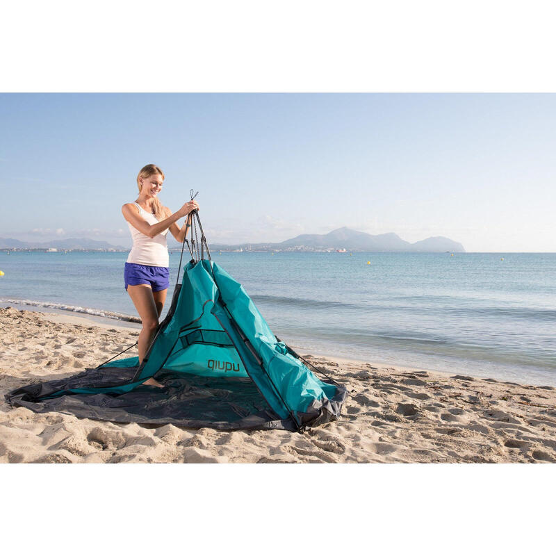 Buzzy High-speed Construction 2/3 person Beach Tent - Petrol/Grey