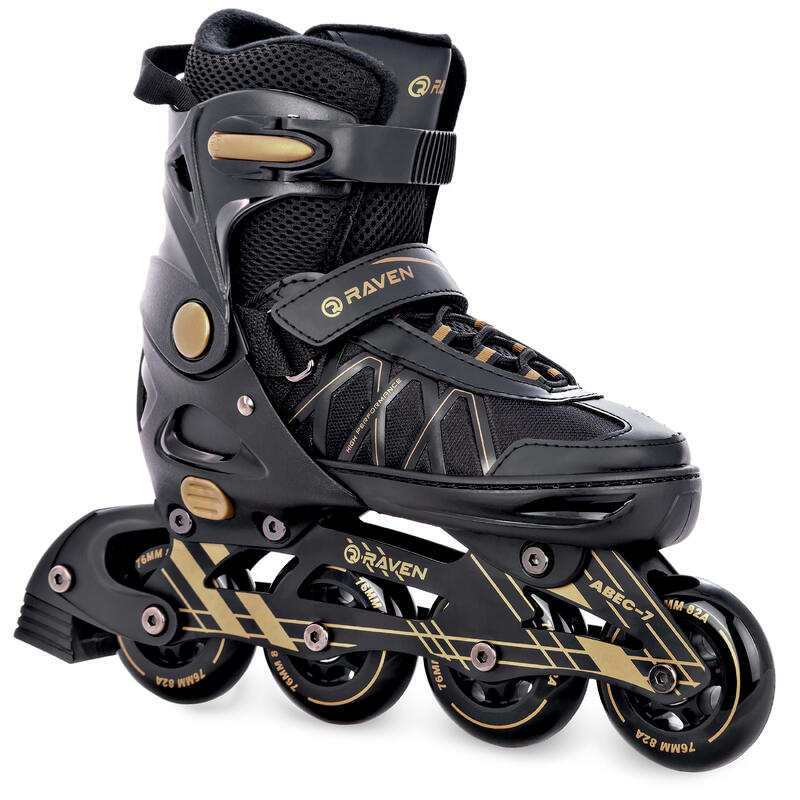 Patines Hockey Ajustable 2en1 Expert Negro/Oro