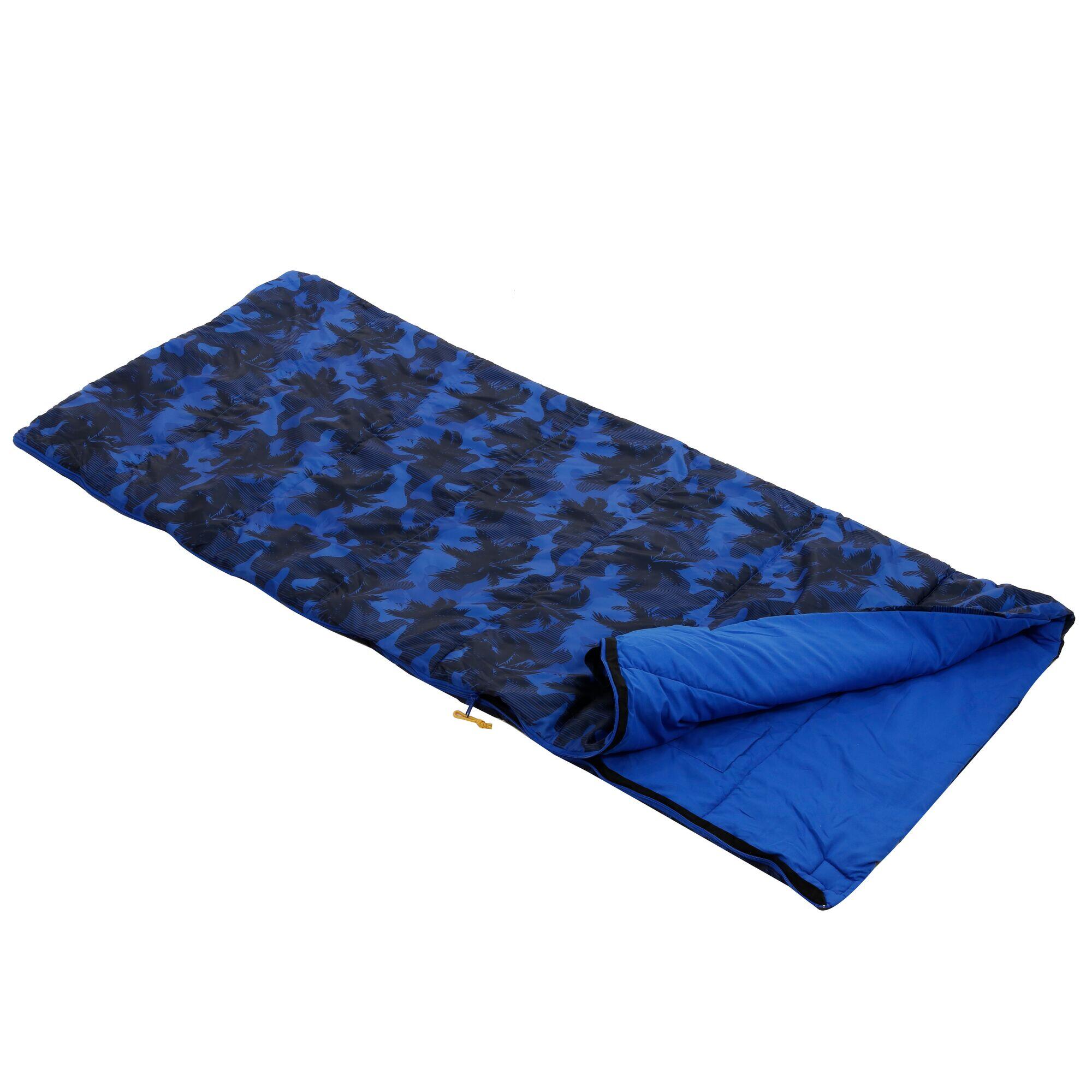 REGATTA Maui Kids Kids' Camping Sleeping Bag - Oxford Blue Palm Tree Print