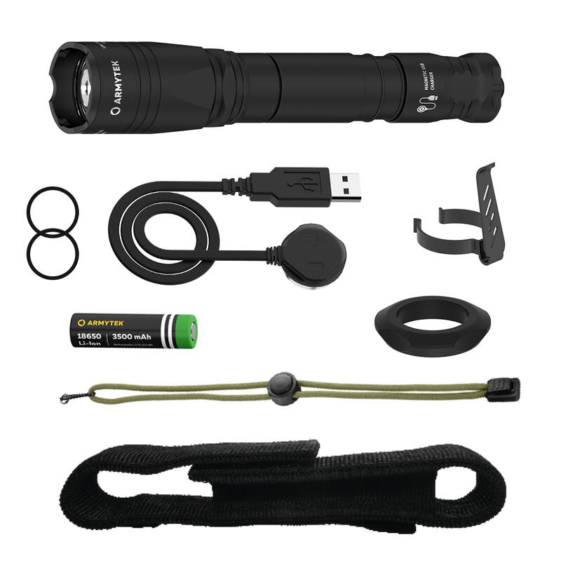 Latarka Taktyczna Armytek Dobermann Pro Magnet USB White 1400 lumenów