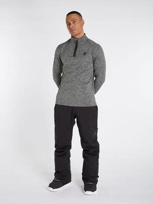 M will 1/4 zip top - trui - 592 dark grey melee - dames - pisteskiën