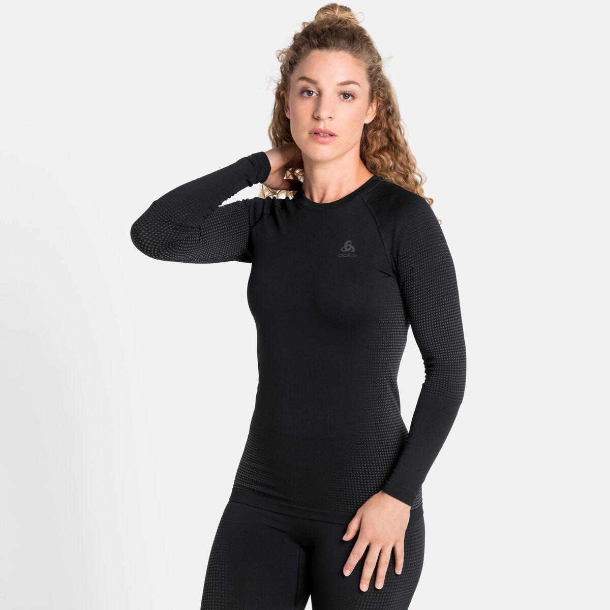BL TOP CREW NECK L/S PERFORMANCE WARM EC - BLACK   NEW ODLO GRAPHITE GREY 3/7