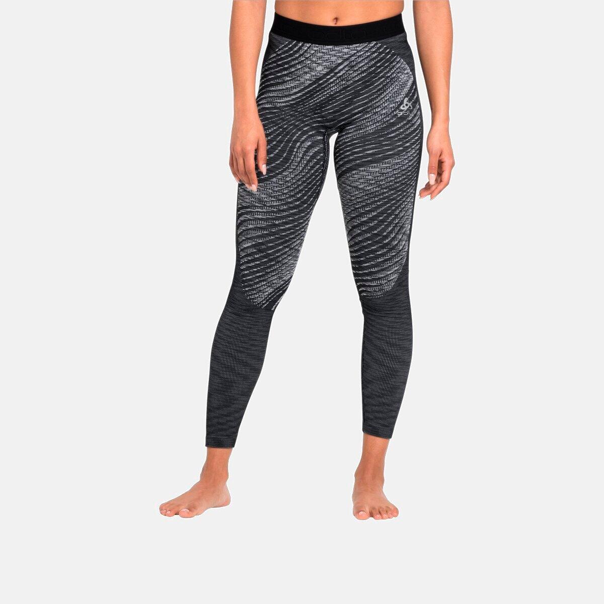 Mallas térmicas Odlo Blackcomb para mujer, negras 3/4
