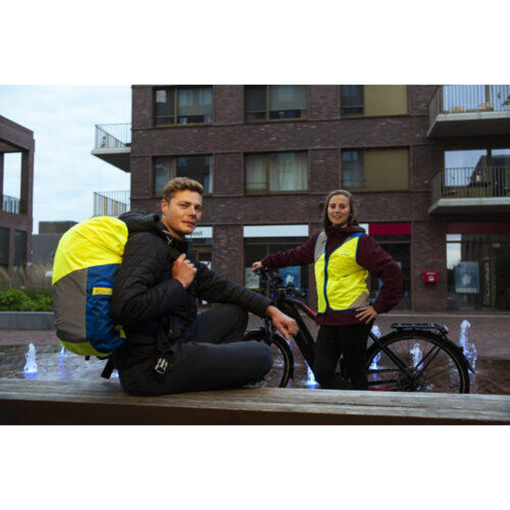 Housse De Pluie Réfléchissante Pour Sac à Dos – Imperméable EN24920 – Taille 25-40 L – Vert Fluo – CampTeck