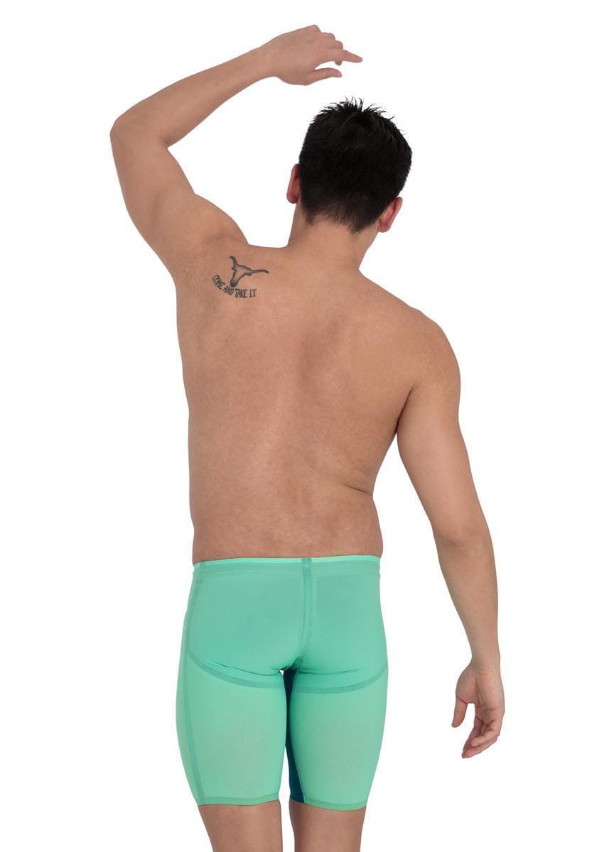 Speedo Men's Fastskin LZR Pure Valor Jammer - Green Glow / Nordic Teal 3/4