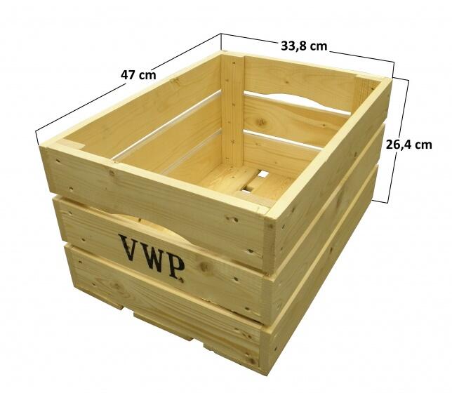 Caisse à vélo en bois naturel de 40 litres 2/5