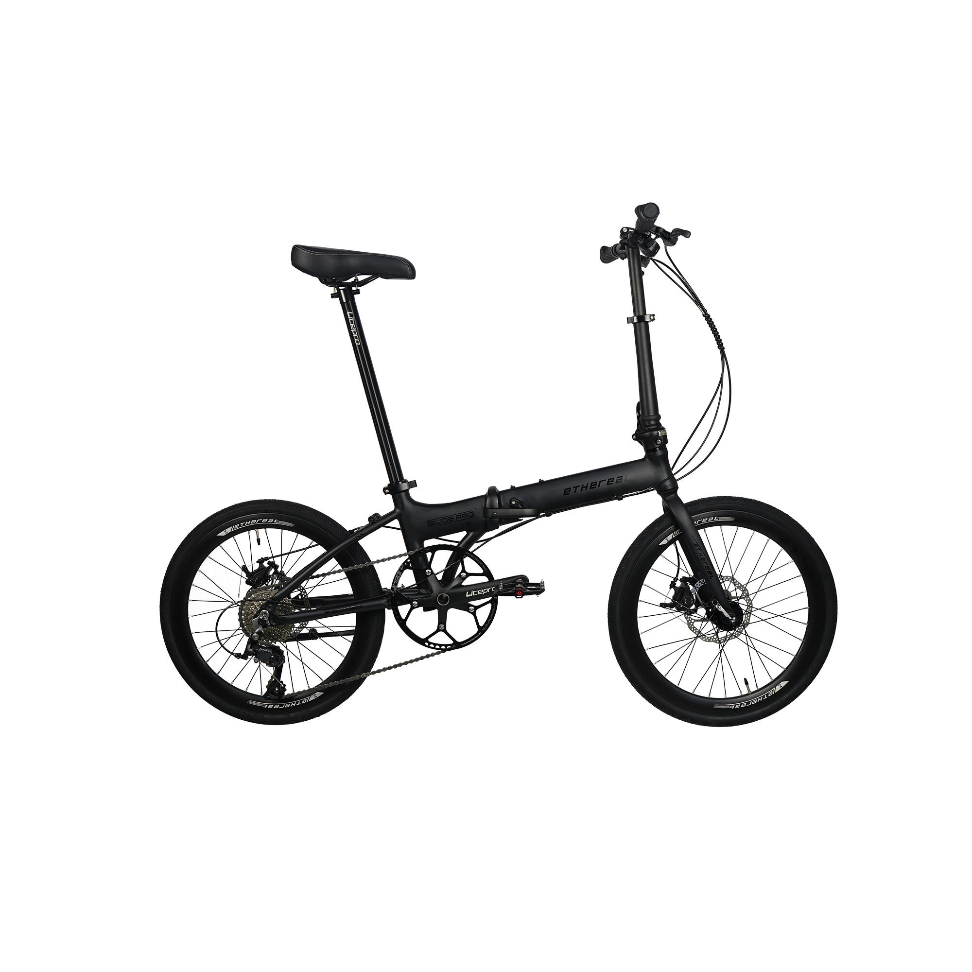 Ethereal Glide PRO Folding Bike Matte Black