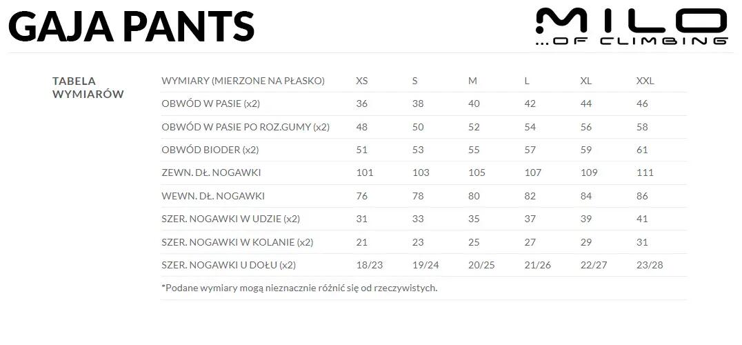 Techniczne spodnie górskie unisex Milo Gaja Pants  - Gelanots® 4/4