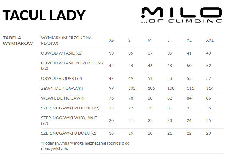 Spodnie trekkingowe Extendo damskie Milo Tacul Lady
