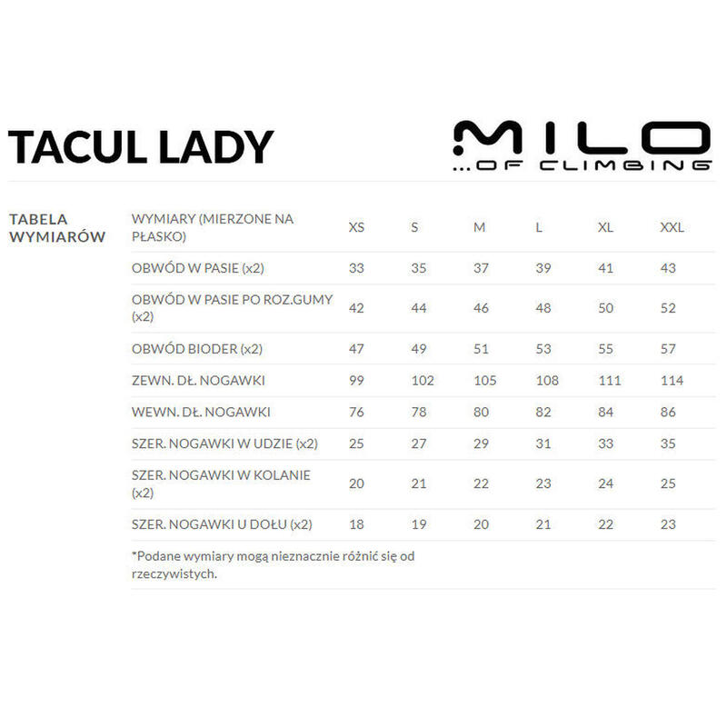 Spodnie trekkingowe Extendo damskie Milo Tacul Lady